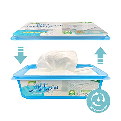 AIR U+ Wet Mop Refills for Swiffer Sweeper - 60 Count, Pull Paper Design, Thickened, Moisture Retention, Compatible with Swiffer Mops
