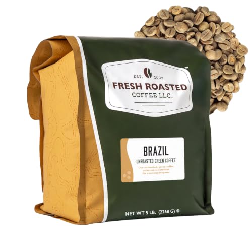 Unroasted Brazil Coffee Beans for Home Roasting - 80 Ounce Pack of 1