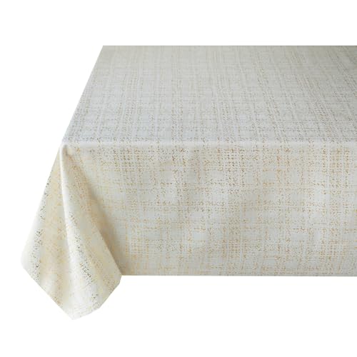 Benson Mills Gold Mine Tablecloth Ivory/Gold 60x120 Rectangular