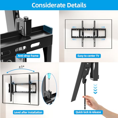 Heavy Duty Tilt TV Wall Mount for 48-120 Inch Flat Screen - Model 9801/ 48-120"
