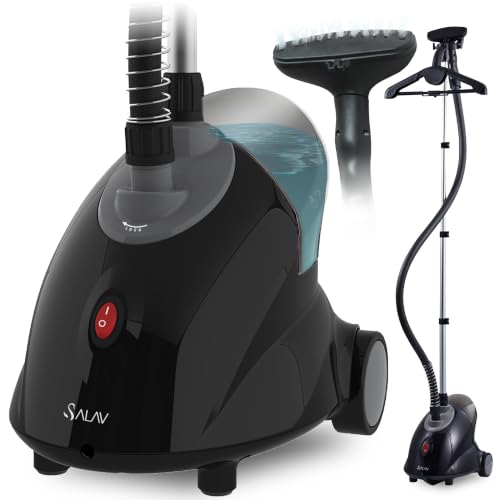 SALAV Full Size Garment Steamer with Auto-Off - 1500W, Black Auto Off Variant
