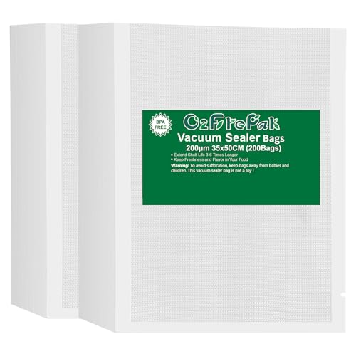 Large Vacuum Sealer Bags 14x20 Inches - 4mil Heavy Duty Food Storage, 200 Count