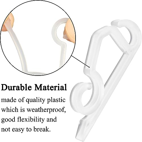 Ourtroness Transparent Outdoor Christmas Gutter Light Clips, 100 Pcs
