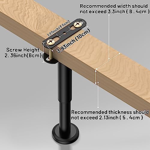 Adjustable Bed Support Legs Set - 7.08-12.6 Inch, Heavy Duty Metal Slat Bed Frame Support - 6 Pieces (Variation: 7.08-12.6 Inch)