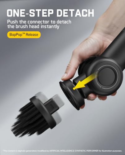 Fanttik Flip G9 Pro Electric Scrubber Black - Heavy Duty Bathroom Cleaner