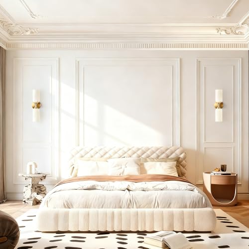 Gold 15in Natural Alabaster Wall Sconce Marble Bathroom Vanity Light