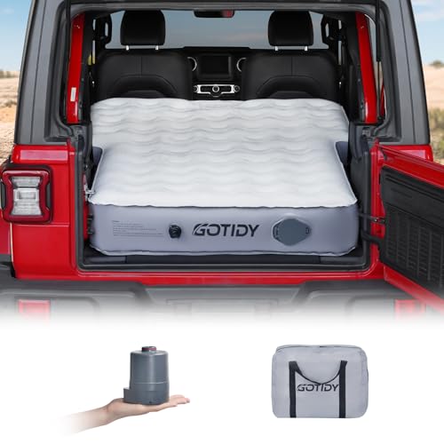Full Size SUV Air Mattress with Wireless Pump - 10 Inch Camping Bed for Jeep Wrangler JK JKU JL JLU Ford Bronco Subaru Forester