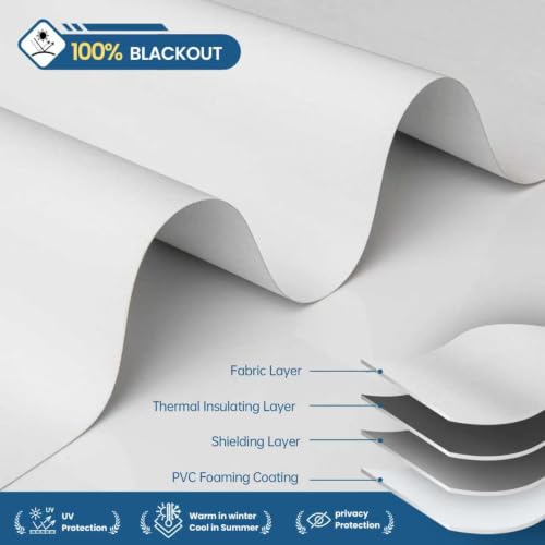 Motorized No-Drill Smart Window Blinds with Remote - White 34x72