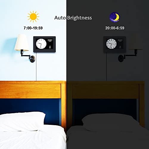 7in Digital Calendar Clock for Elderly with Large Display - Black - Variation of THIS listing