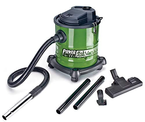 PowerSmith PAVC101 10 Amp Ash Vacuum 3 Gallon, Fire-Resistant Filter, Green/Black