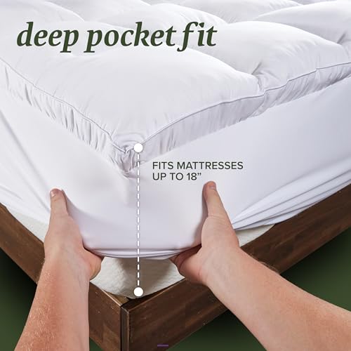 Beckham Hotel Collection Twin Size Waterproof Hybrid Mattress Pad & Protector - White