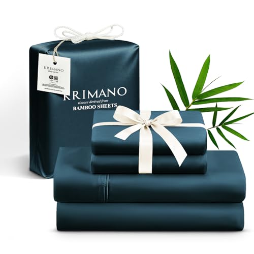 Bamboo Viscose Sheet Set Queen Size, Cooling Sheets Bed 4pcs