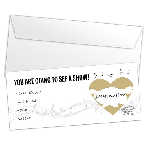 HMJKL Concert Ticket Scratch Reveal Card - Surprise Birthday, Christmas Gift (Variation 2)
