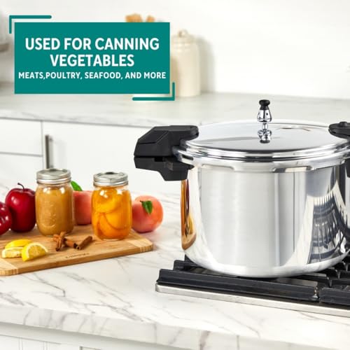 16-Quart Aluminum Pressure Cooker Canner with 5/10/15 PSI Regulator
