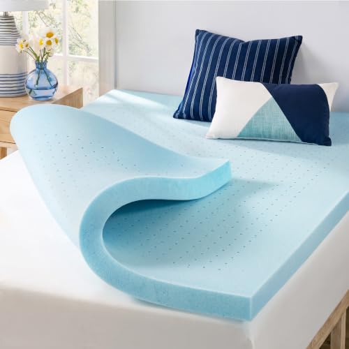 Best Price Mattress 3 Inch Ventilated Memory Foam Topper, Cooling Gel