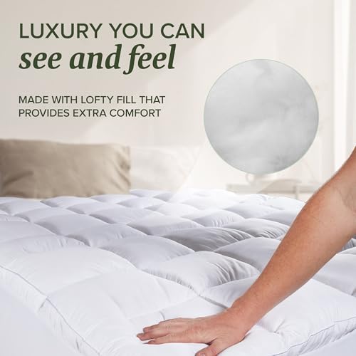 Beckham Hotel Collection Twin Size Waterproof Hybrid Mattress Pad & Protector - White