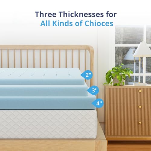 EGOHOME Twin 3-Inch Cooling Gel-Infused Memory Foam Mattress Topper