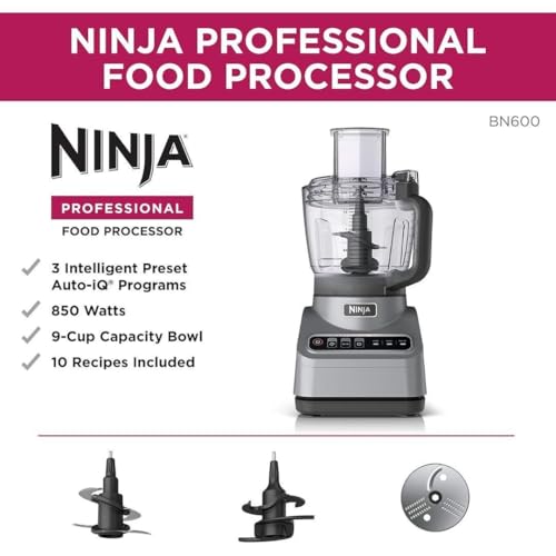 Ninja Professional Food Processor with 9-Cup Capacity & Auto-iQ Presets