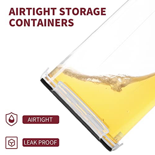 Clear Flour & Sugar Storage Containers Set 10 pcs - Airtight Food Organizer BPA Free
