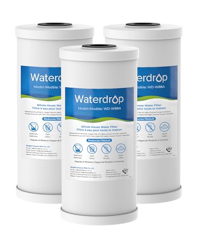 Waterdrop FXHTC Sediment & Carbon Water Filter 3 Pack for GE FXHTC, 5 Micron