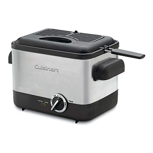 Cuisinart Deep Fryer 1.1 Quart (CDF-100NAS) Compact Oil Capacity, Model CDF-100