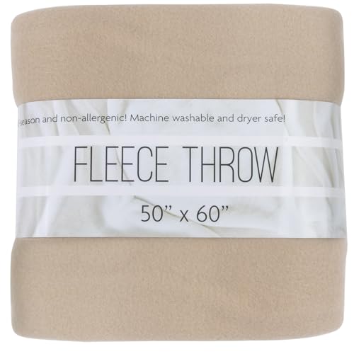 Trail Maker 8-Color Bulk Fleece Throw Blankets 50x60 for Weddings & Charities