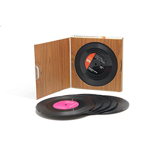 DuoMuo Coaster Vinyl Record Disk Coasters for Drinks - Tabletop