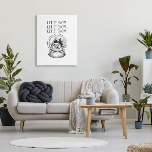 Let It Snow Globe Canvas Wall Art - 30 x 40 in, Stupell Industries, Let It Snow Snowglobe, Gallery Wrapped