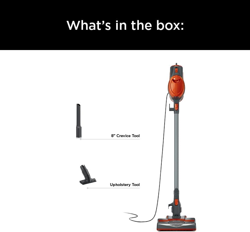 Shark HV302 Rocket Pet Corded Stick Vacuum - Lightweight & Versatile for Carpets & Hard Floors | Includes Crevice Tool & Pet Multi-Tool