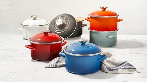 Le Creuset Enamel on Steel Petite Stockpot - 3.8 Qt. Oyster Variation