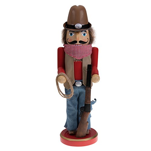 Clever Creations Cowboy 12 Inch Traditional Wooden Nutcracker Christmas Decor