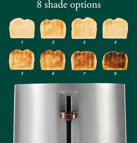 Café Express Finish 2-Slice Toaster Matte Black with Wide Slots & Bagel Mode - Kitchen Appliance