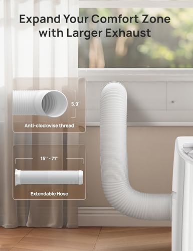 DREO Adjustable Portable Air Conditioner Window Vent Kit with 5.9