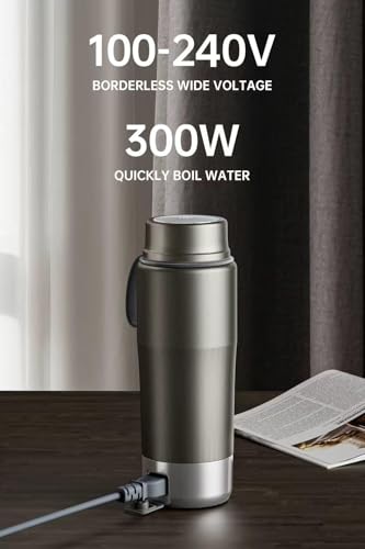 0.52L Titanium Electric Travel Kettle with 12 Temp Settings & LCD Screen
