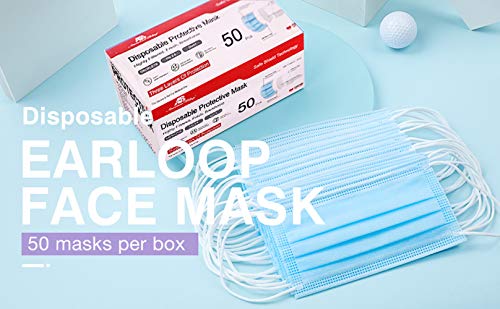 2000 PCS Bulk Blue Face Masks (40 Packs, 50pcs/Pack), Non Woven Thick