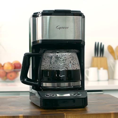 Capresso Black 5-Cup Mini Drip Coffee Maker with Timer & Stainless Steel