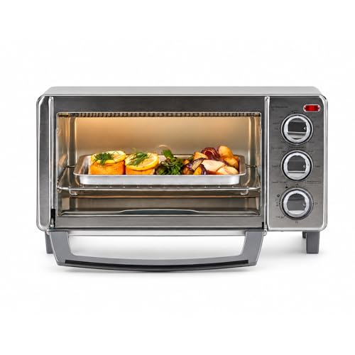 BLACK+DECKER 4-Slice Toaster Oven with Convection, Stainless Steel, TO1760SS - Kitchen Countertop Appliance