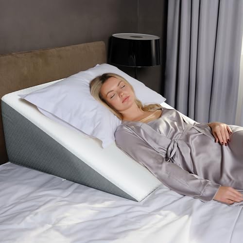 High Wide Bed Wedge Pillow for Sleep Apnea Acid Reflux Back Pain 12" - Kölbs