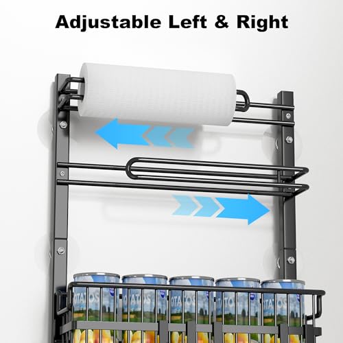 Black 6-Tier Slim Corner Shelf - Narrow Storage Organizer for Kitchen and Pantry