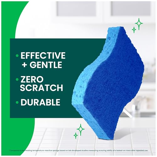 Scotch-Brite Zero Scratch Non-Scratch Scrubbing Sponges 36 Pack - Durable & Gentle Cleaning