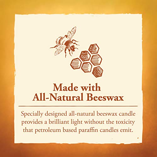 48-Hour Beeswax Candle Pack of 1 - Horizontal Eco-Friendly Natural Yellow