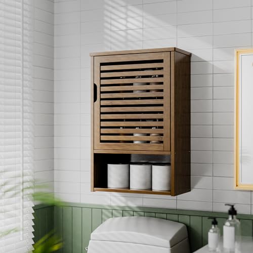HITNET Medicine Cabinet, Wall Hanging Cabinet with Adjustable Shelf,