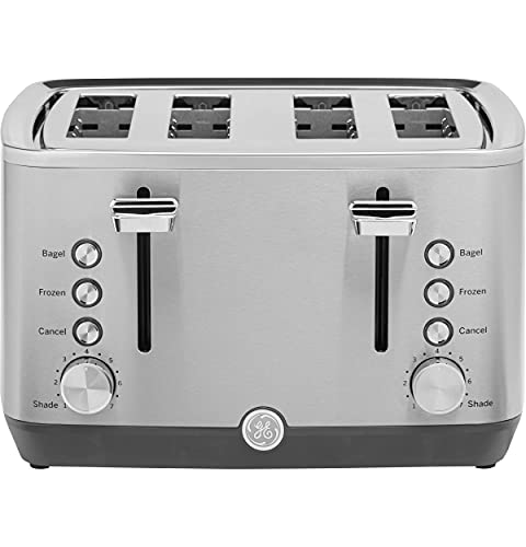 4-Slice Stainless Steel Toaster with Wide Slots & 7 Shade Settings - Countertop Kitchen Appliance