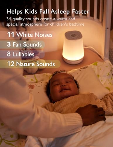 Momcozy Smart Baby Sound Machine with Night Light, White Noise