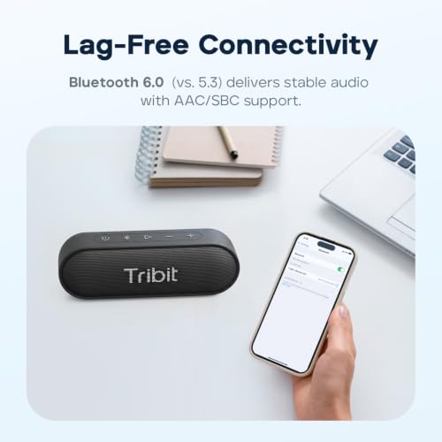 Tribit XSound Go Portable Bluetooth Speaker 20W 24H Playtime Black