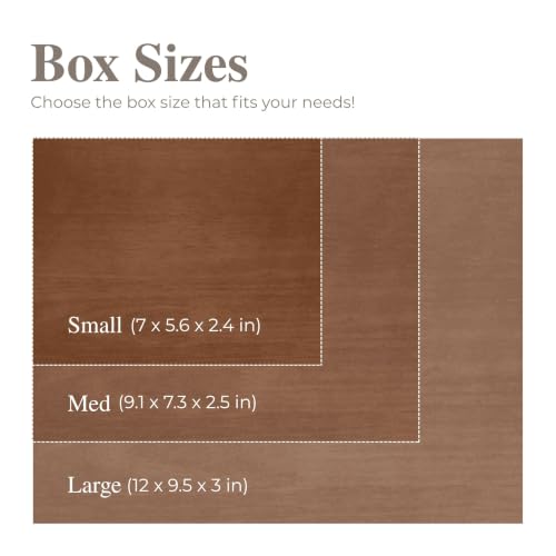 Wooden Keepsake Box - Walnut Large Memory Storage Organizer