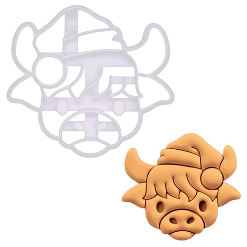 Bakerlogy Highland Cow Cookie Cutter for Baking and Crafts - 10cm