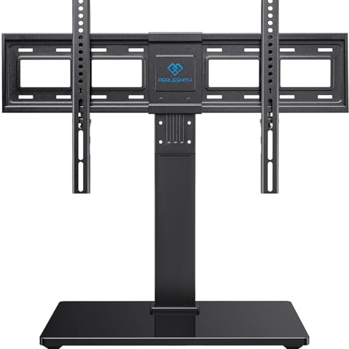Universal TV Stand Legs for 37-78 Inch TVs with Mounting, Swivel & Height Adjustment - Black