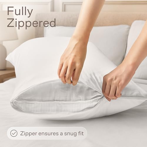 Niagara Sleep Solution White Zippered Pillow Protectors Set of 12 - Standard