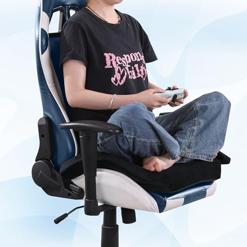 BALAPET Black Ultra Soft Gaming Chair Cushion for Long Sitting, Tailbone Support